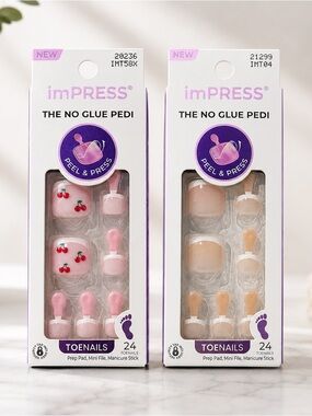 imPRESS Pink Cherry & Nude ImPRESS Toe Nail Sets